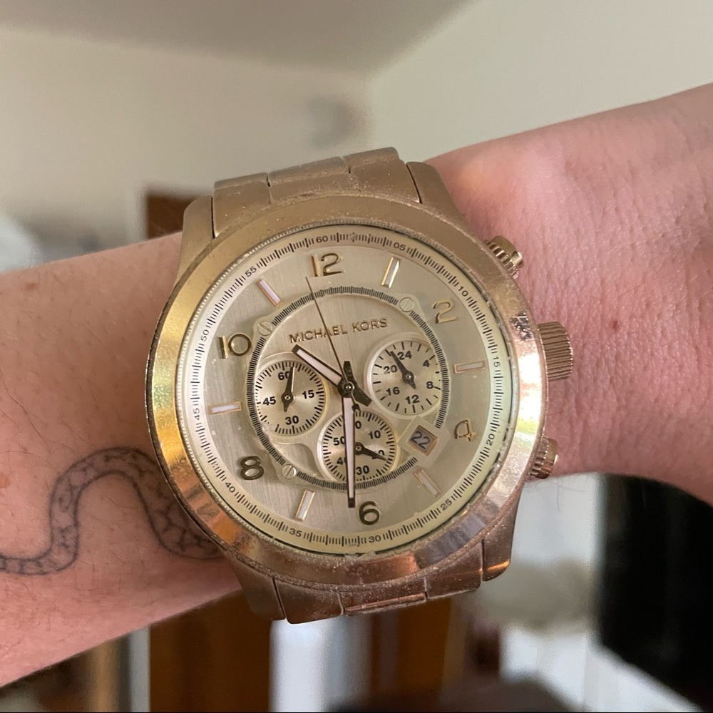 Michael Kors oversized gold watch